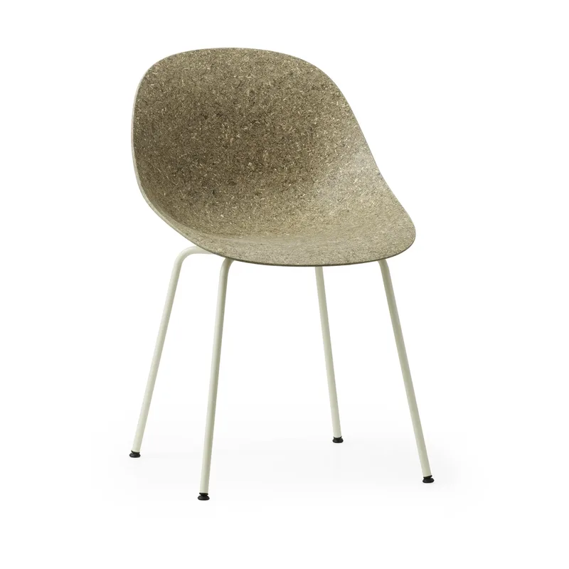 Mat Chair Stuhl Seaweed-cream steel von Normann Copenhagen – Produktfoto