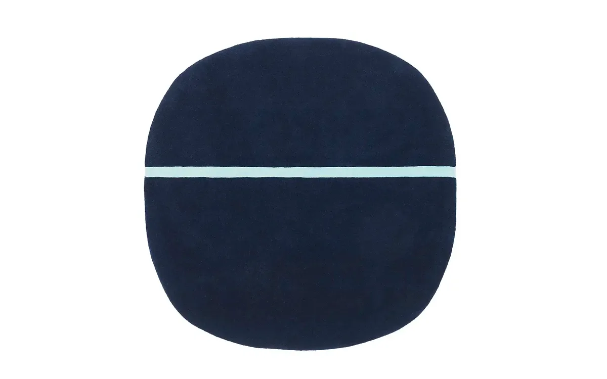 Oona vloerkleed 140x140cm blue van Normann Copenhagen – productfoto