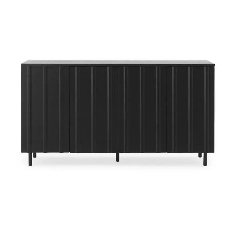 Rib Beistelltisch 45 x 159 cm Soft Black från Normann Copenhagen – produktbild