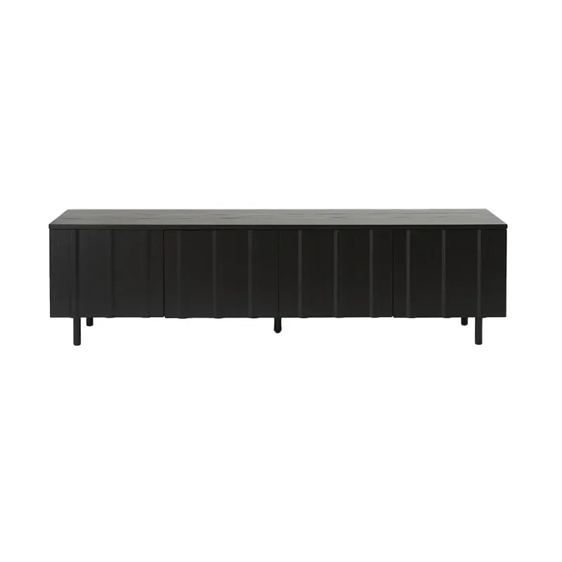Rib Sideboard niedrig Soft Black by Normann Copenhagen – product photo