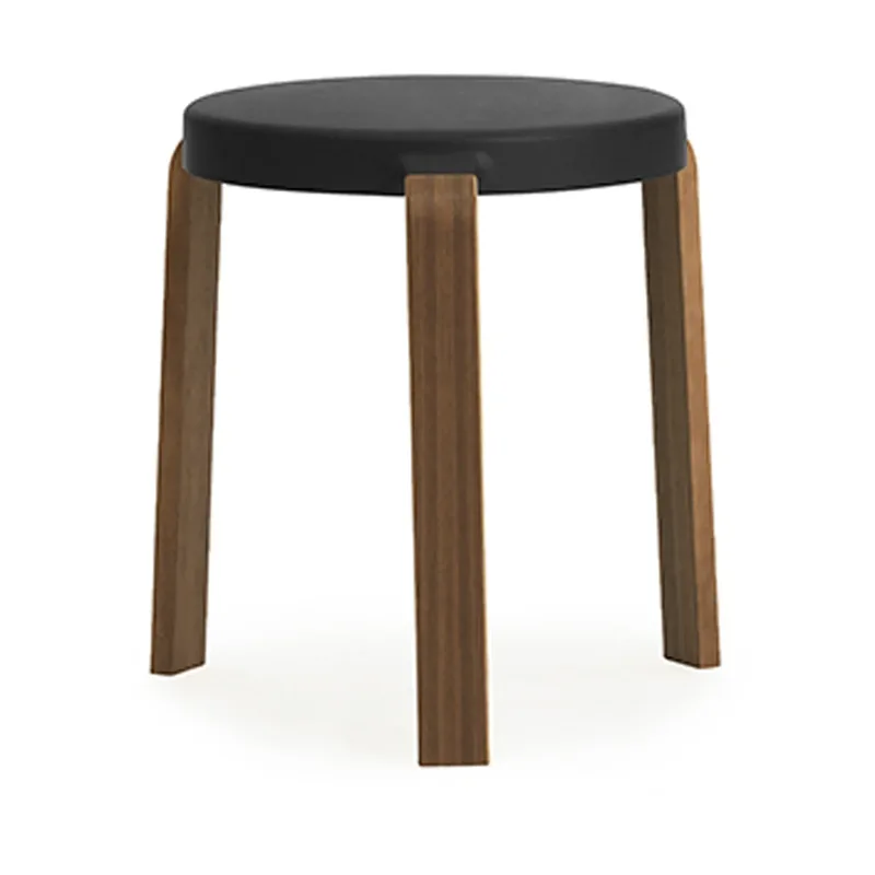 Tap Hocker Black, Walnussholzbeine by Normann Copenhagen – product photo