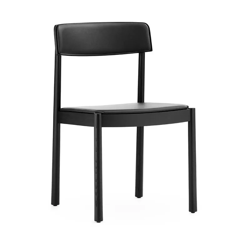 Timb Stuhl mit Sitzkissen Black/ Ultra Leather - Black by Normann Copenhagen – product photo