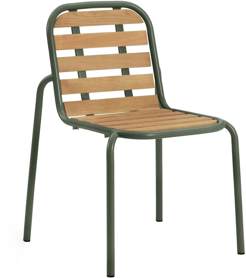 Vig - Buitenstoel, naturel robinia / donkergroen by Normann Copenhagen in Groen – product photo