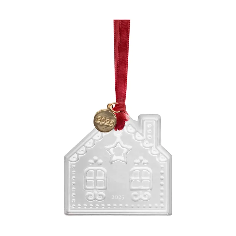Annual holiday ornament Weihnachtsschmuck Lebkuchenhaus 2025 by Orrefors – product photo