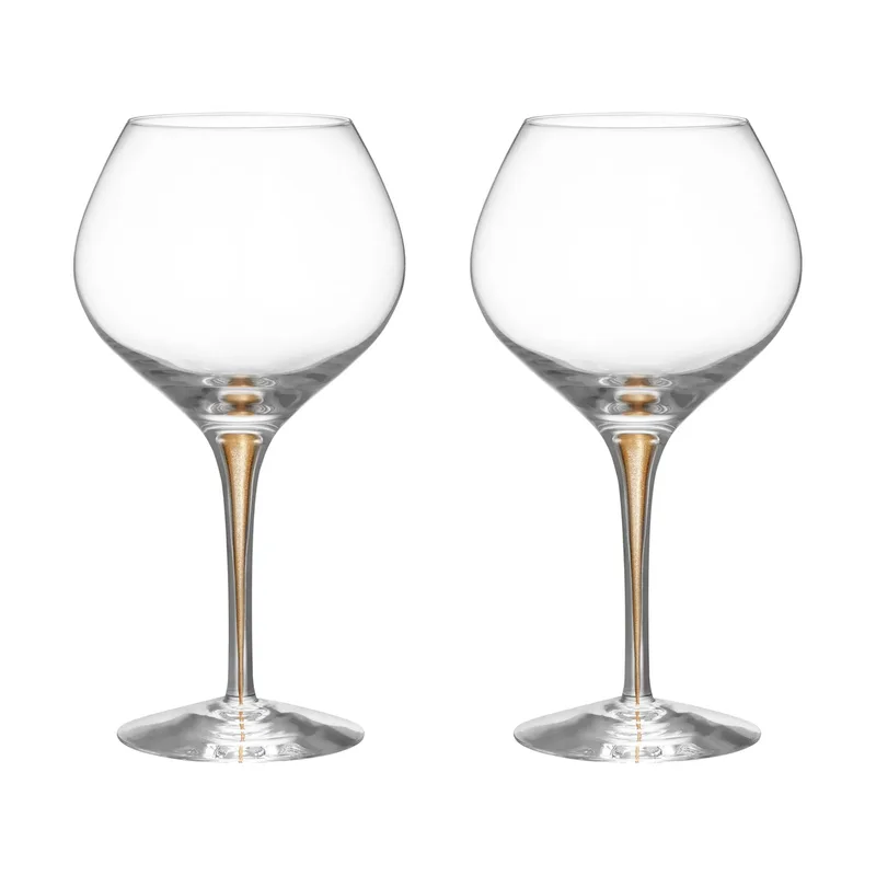 Intermezzo Bouquet Weingllas 70 cl 2er-Pack Gold by Orrefors – product photo