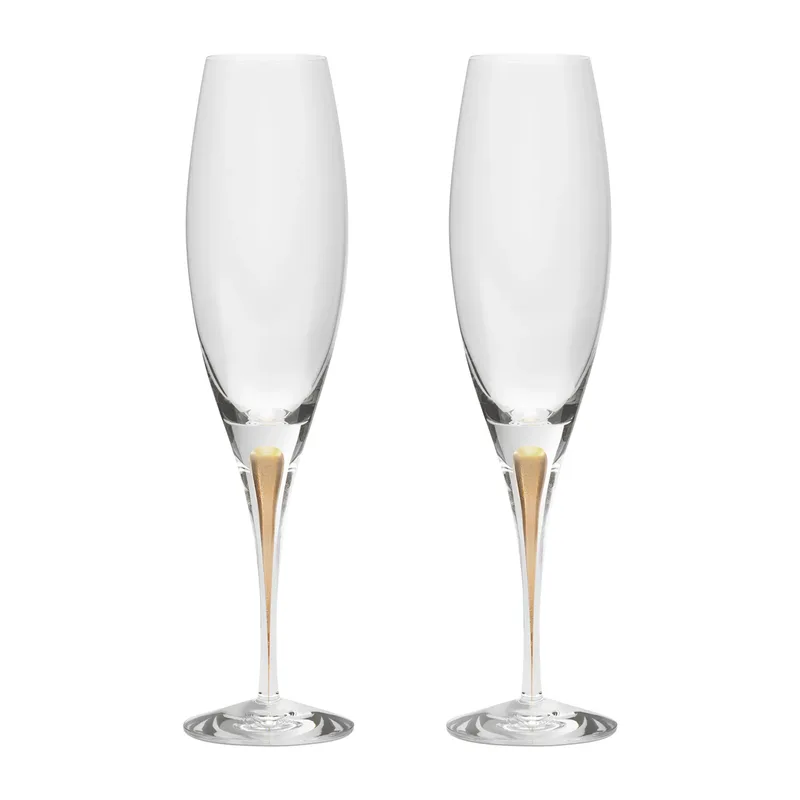 Intermezzo Champagnerglas 26cl 2er Pack Gelbd von Orrefors – Produktfoto