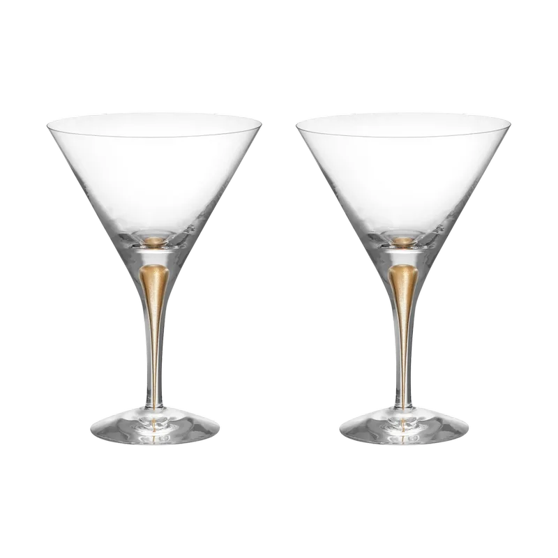 Intermezzo Martiniglas 25 cl 2er-Pack Gold by Orrefors – product photo