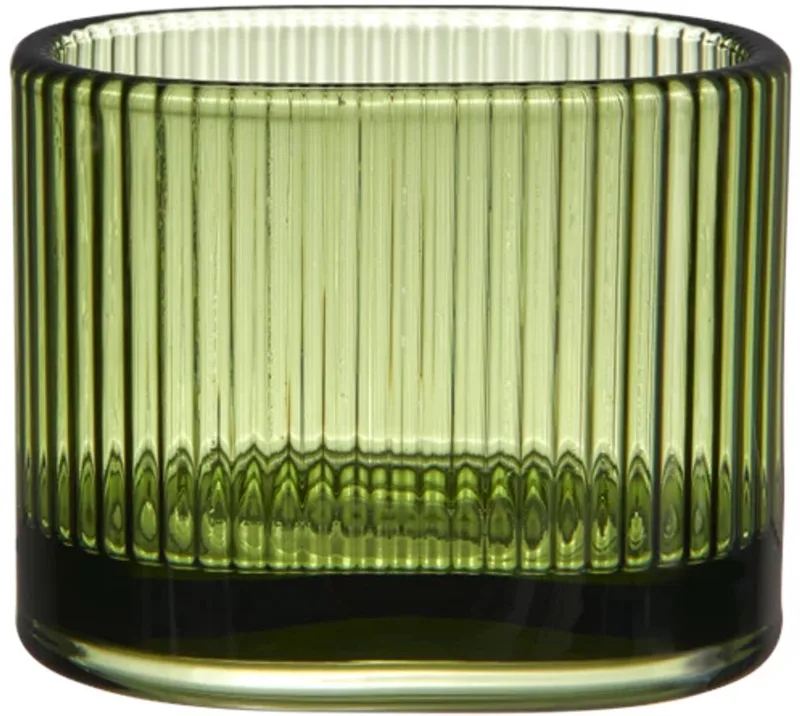 Magica theelichthouder super elllipse H7cm D9cm by Orrefors in Groen – product photo