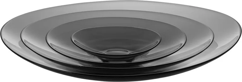 Schalenset 4 stuks Smoke Grey Glas by Orrefors in Grijs – product photo
