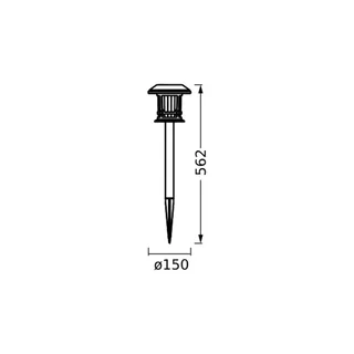 Solar LED grondspies lamp, RGB CCT IP44 by OSRAM SMART+ in Black – product photo 1 of 3