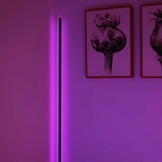 WiFi LED-golvlampa ROUND svart 140 cm RGB CCT från OSRAM SMART+ i Svart – produktbild 2 av 4