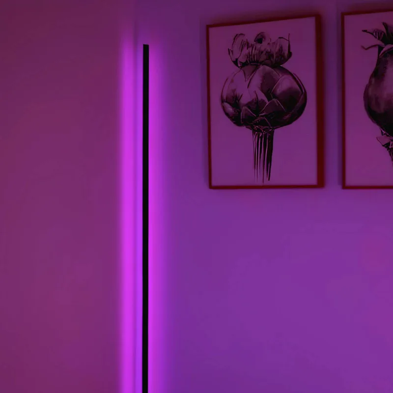 WiFi LED-golvlampa ROUND svart 140 cm RGB CCT från OSRAM SMART+ i Svart – produktbild 2 av 4