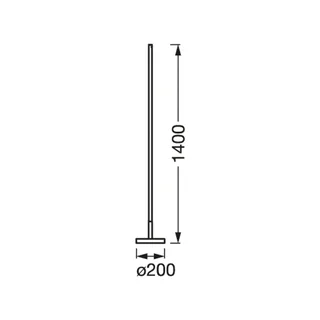 WiFi LED-golvlampa ROUND svart 140 cm RGB CCT från OSRAM SMART+ i Svart – produktbild 4 av 4