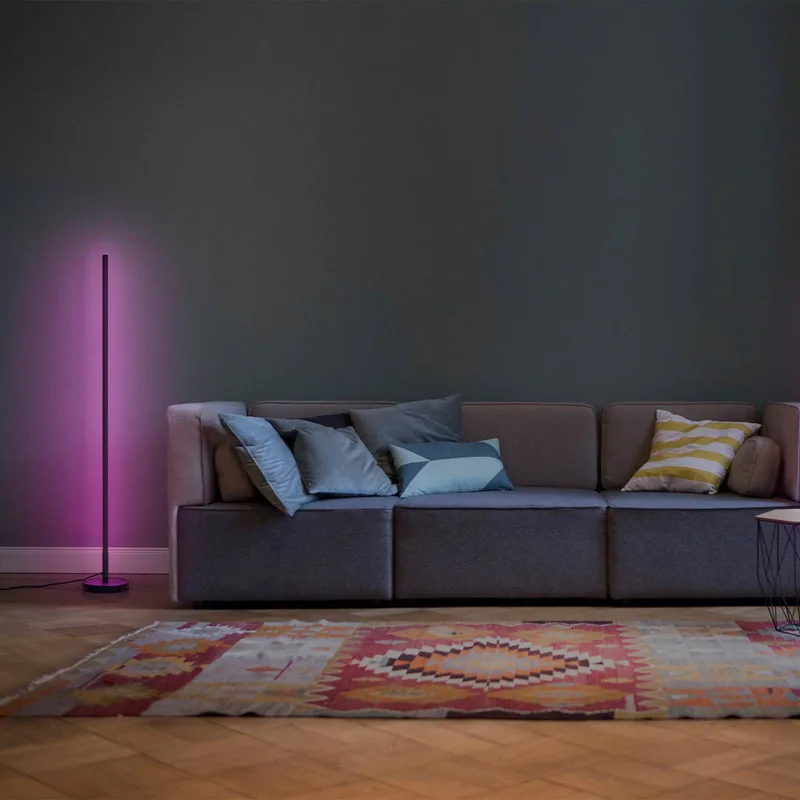 WiFi LED-golvlampa ROUND svart 140 cm RGB CCT från OSRAM SMART+ i Svart – produktbild 3 av 4