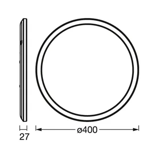WiFi ORBIS ULTRA SLIM BACKLIGHT 40 RGBW by OSRAM SMART+ in Black – product photo 1 of 3