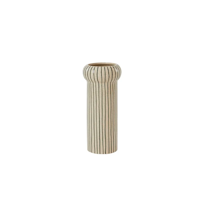 Aki Vase Dunkelgrünes Steinzeug, dunkelgrünes, Home Decor by OYOY Living Design – product photo