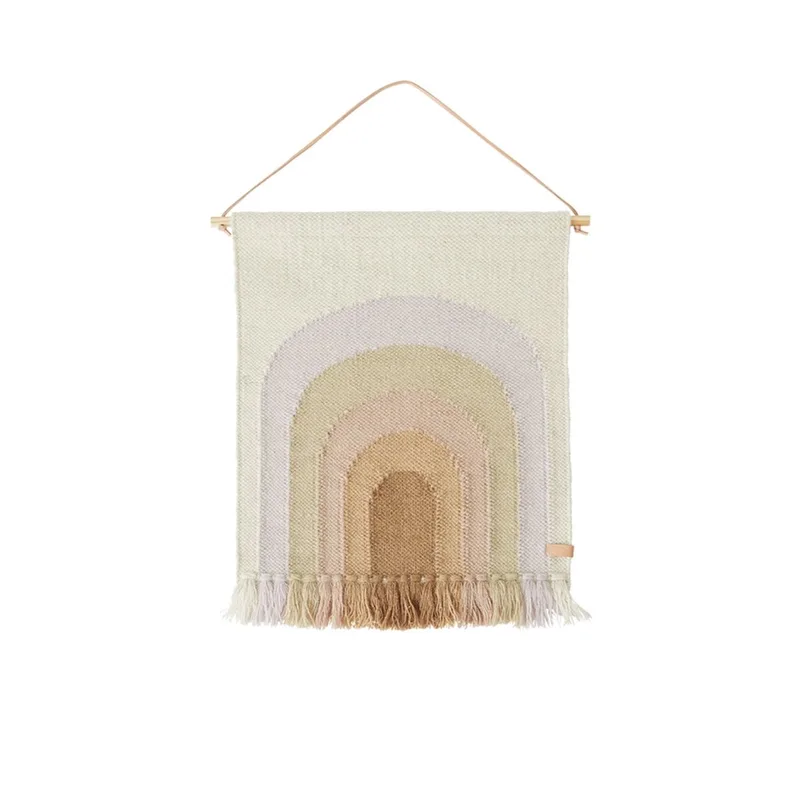 Follow The Rainbow - Regenboog Wandkleed - Decoratie Kinderkamer - Kraam cadeau - Chocoladebruin - Lavender de OYOY Living Design en Bruin – photo du produit