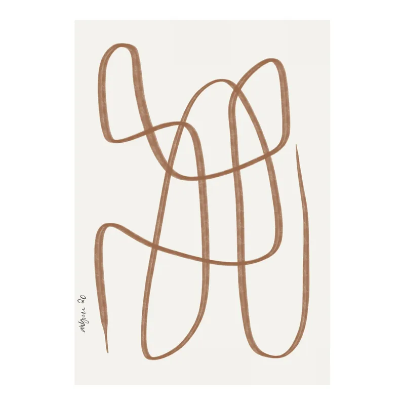 Different Ways Poster braun 50 x 70cm van Paper Collective – productfoto