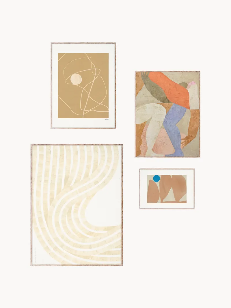 Ingelijste wandgalerie Artwall No. 13, 4-delig by Paper Collective – product photo