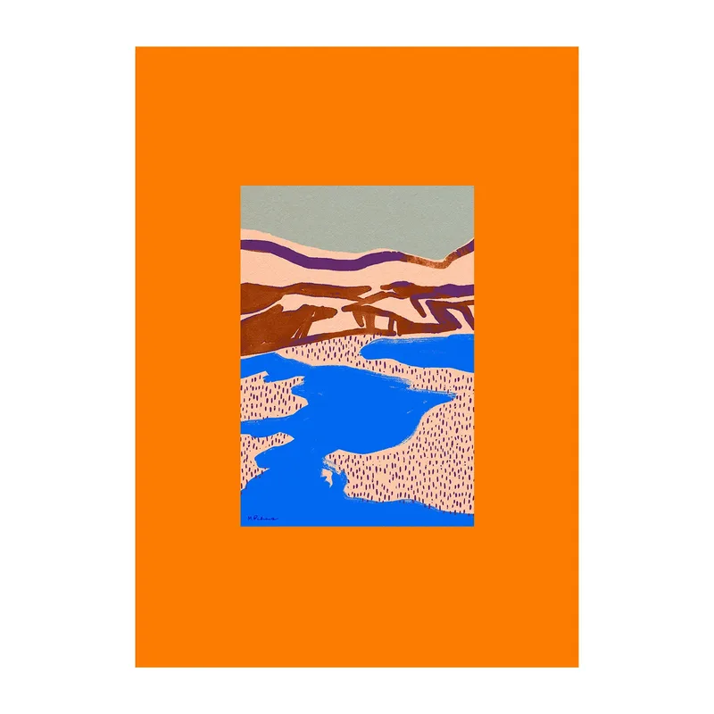 Orange Landscape Poster 50 x 70cm by Paper Collective – product photo