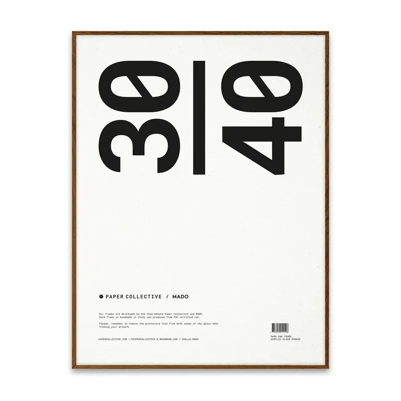 Paper Collective BilderBilderrahmen Plexiglas-dunkle Eiche 30 x 40cm van Paper Collective – productfoto