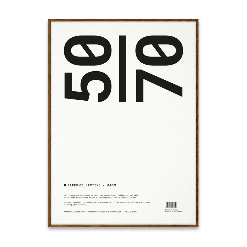 Paper Collective BilderBilderrahmen Plexiglas-dunkle Eiche 50 x 70cm von Paper Collective – Produktfoto