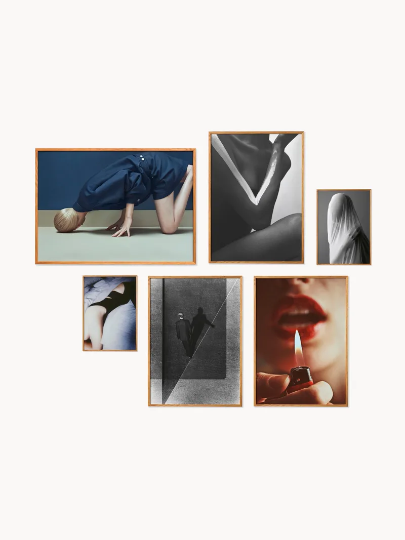 Poster Artwall no. 23 met lijst, set van 6 van Paper Collective – productfoto