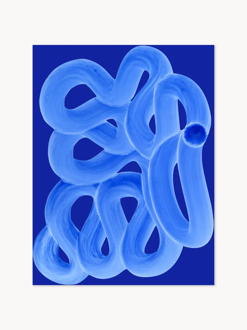 Poster Blue Brush fra Paper Collective – produktbillede