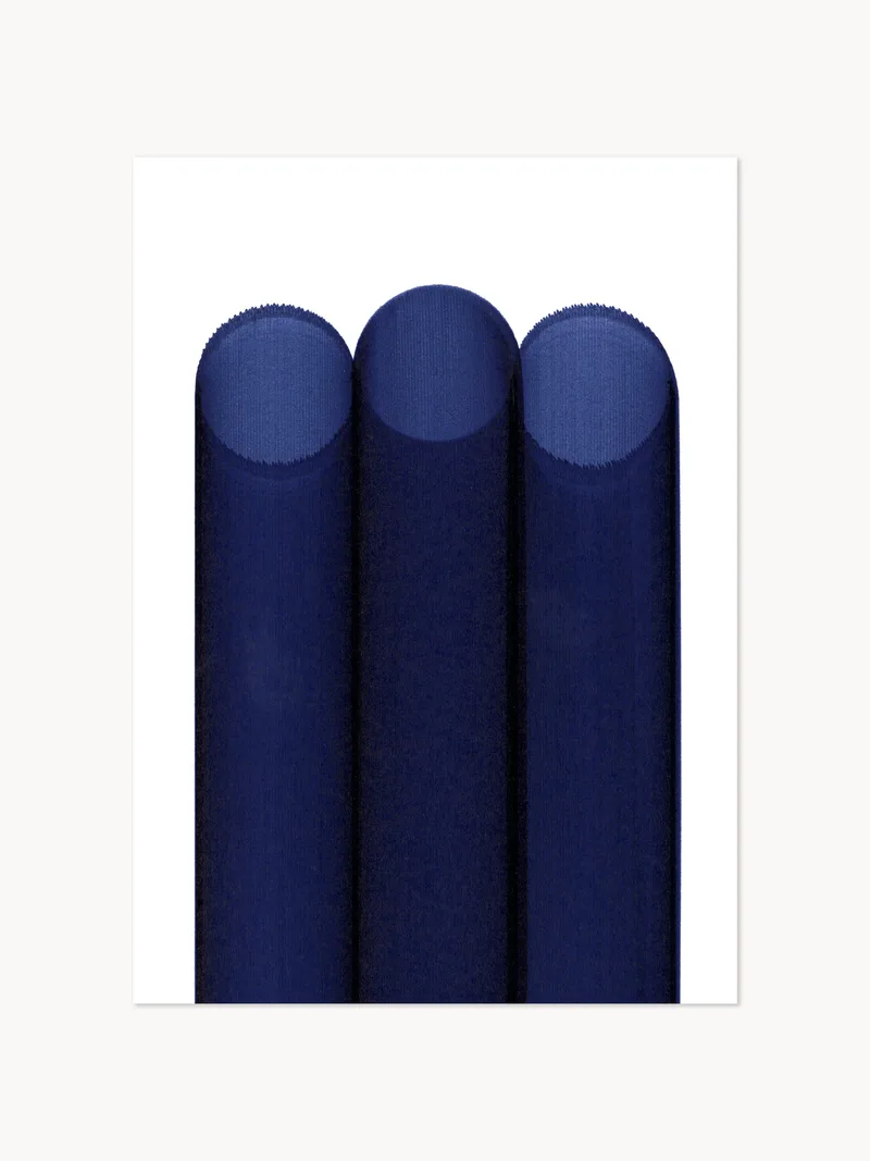 Poster Blue Pipes van Paper Collective – productfoto