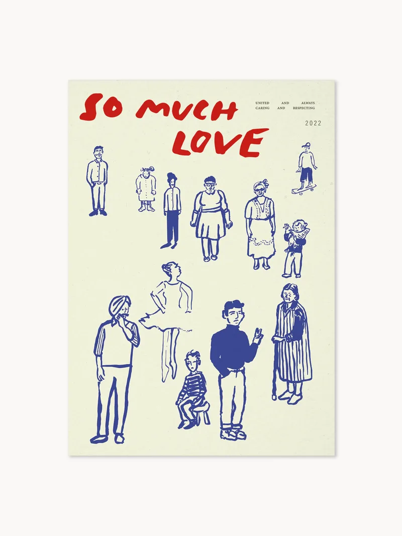 Poster So much love van Paper Collective – productfoto