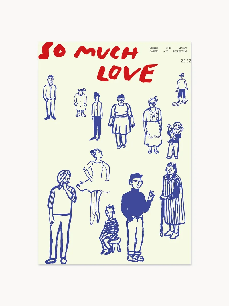 Poster So much love van Paper Collective – productfoto
