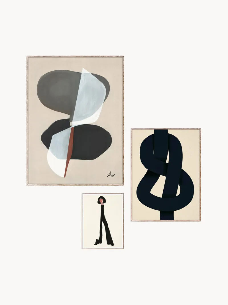 Posters Artwall No. 10 met lijst, 3-delig van Paper Collective – productfoto