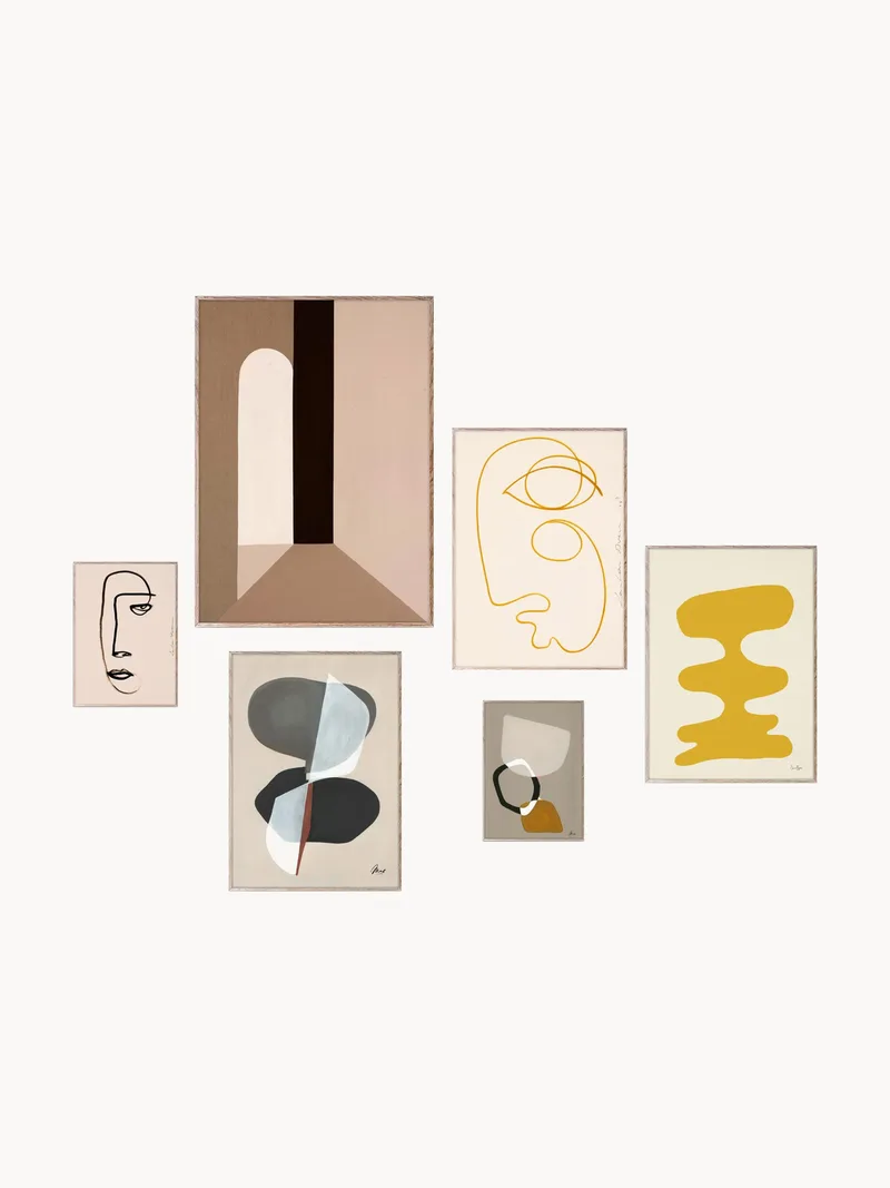Posters Artwall No. 30 met lijst, 6-delig van Paper Collective – productfoto
