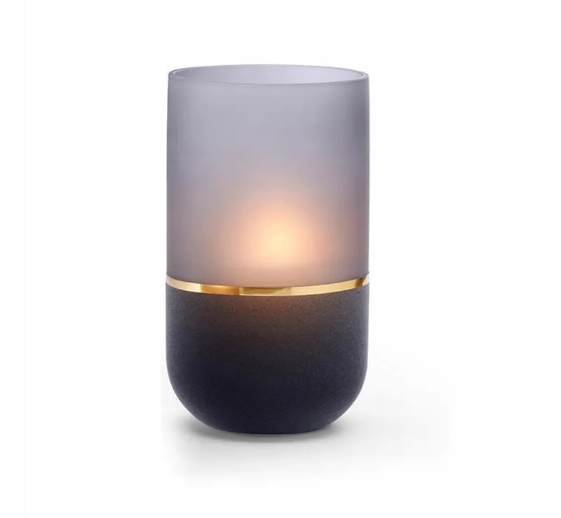 Amalie L Vaas/Theelichthouder Mat Glas & Metaal by Philippi in Purple – product photo