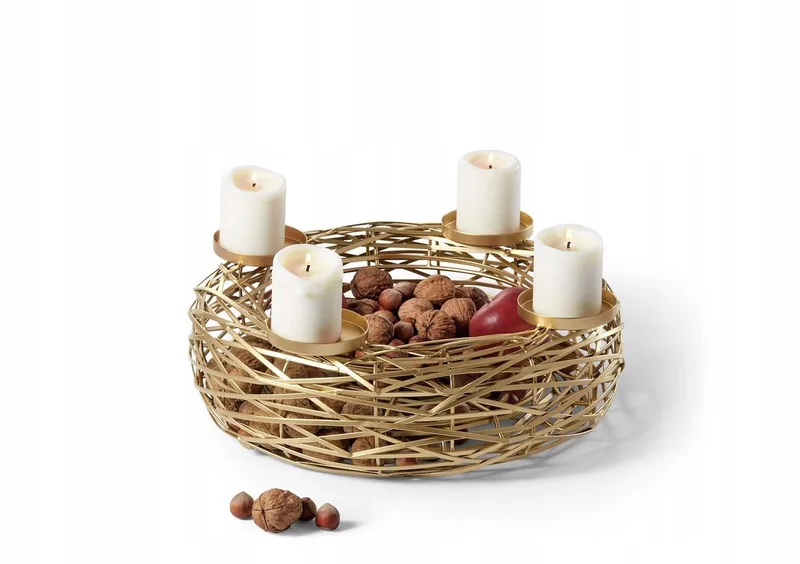 Boschendal Adventskaars S - Gouden Stalen Decoratie by Philippi in Gold – product photo