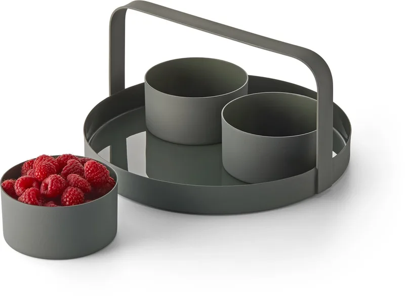 Clara snackdienblad met 3 schaaltjes by Philippi in Green – product photo