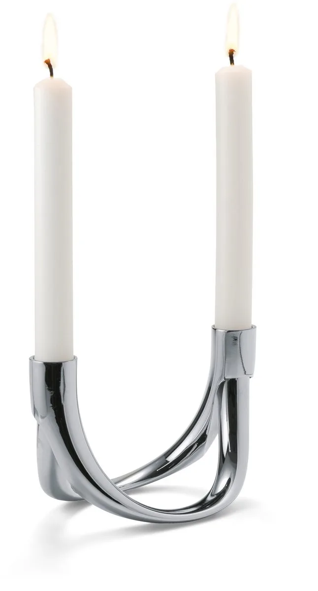 Kandelaar - Kaarsenhouder - Gepolierd by Philippi in Nikkel – product photo