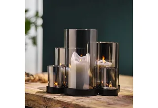 LICHTERMEER Kandelaar – Windlicht – Waxinelichthouder - Glas - Basis Zwart by Philippi in Grey – product photo 2 of 2