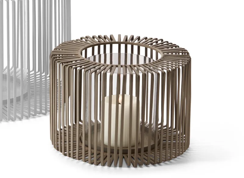 OSLO Windlicht – Lantaarn - Staal - Glas - Dia 20cm från Philippi i Brun – produktbild