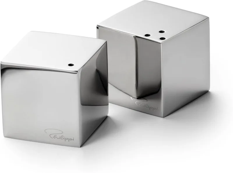 Salz- / Pfefferstreuer Philippi CUBE Salz und Pfefferstreuer-Set Edelstahl van Philippi – productfoto 1 van 2