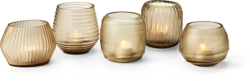 Terra theelichthouderset, 5-delig fra Philippi i Glas – produktbillede