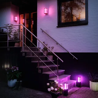 buitenwandlamp Impress, RGBW, IP44, smart by Philips Hue in Black, White – product photo 5 of 5