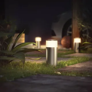 Calla sokkellampe udvid. 25,2 cm alu fra Philips Hue i Aluminium, Hvid – produktbillede 2 af 5