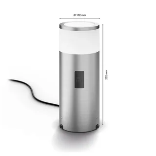 Calla sokkellampe udvid. 25,2 cm alu fra Philips Hue i Aluminium, Hvid – produktbillede 3 af 5