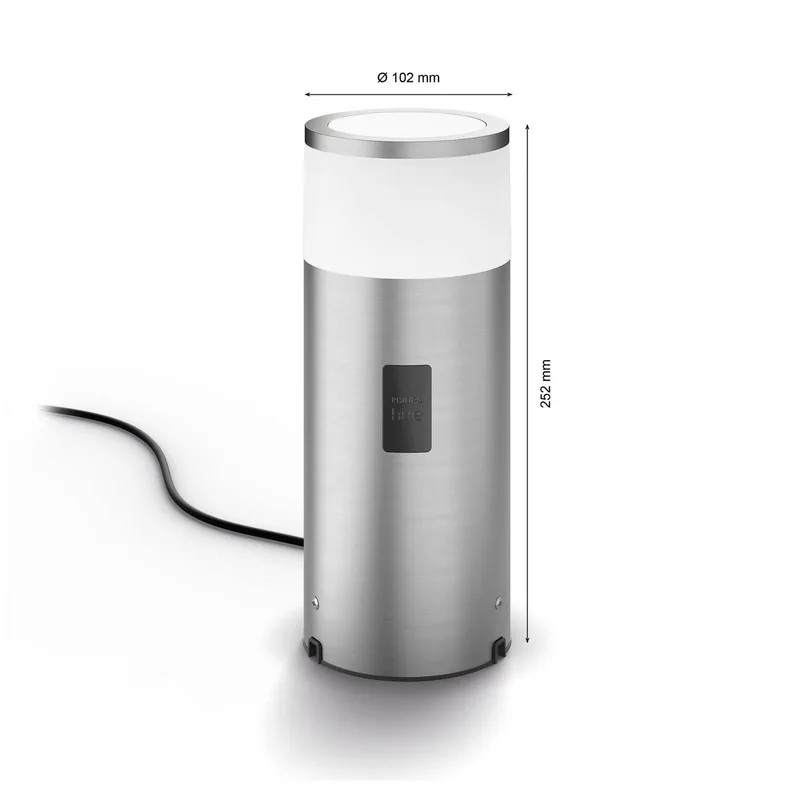 Calla sokkellampe udvid. 25,2 cm alu fra Philips Hue i Aluminium, Hvid – produktbillede 3 af 5