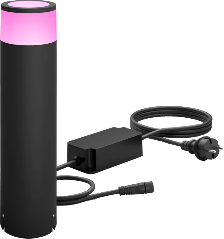 Calla sokkellamp White and Color Zwart hoog Startpakket van Philips Hue – productfoto