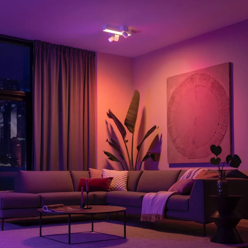 Centris Cross LED spot, 3-lamps RGB CCT by Philips Hue in White – product photo 3 of 4
