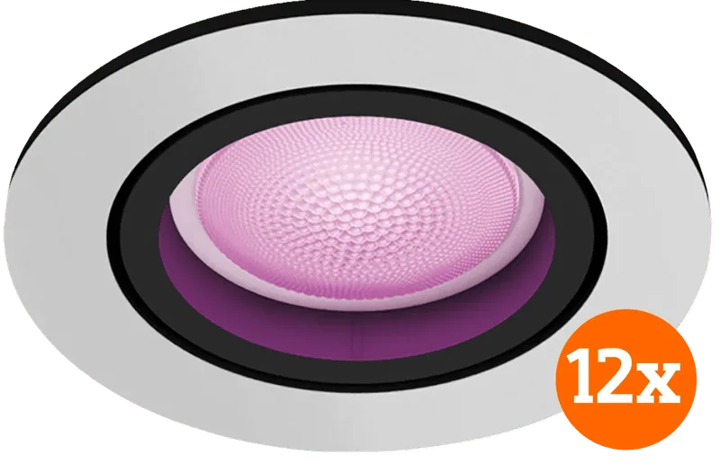 Centura inbouwspot White and Color - rond - Aluminium - 12-pack van Philips Hue – productfoto