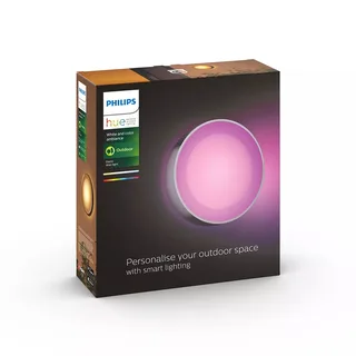 Daylo muurlamp - wit en gekleurd licht - roestvrij staal från Philips Hue i Grå – produktbild 3 av 3