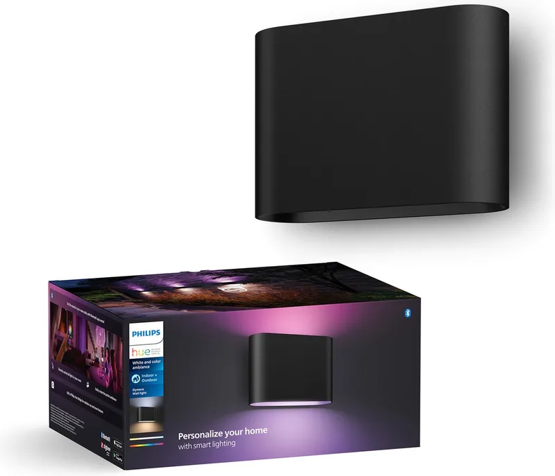 Dymera muurlamp - wit en gekleurd licht by Philips Hue in Black – product photo
